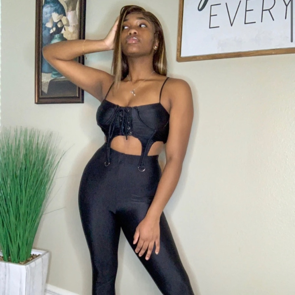 Lace up corset tank top Set (Club Wear)